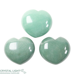 Hearts: Green Aventurine Puff Heart
