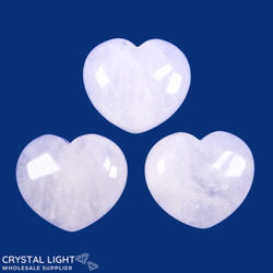 Hearts: Clear Quartz Puff Heart