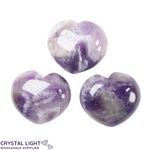 Chevron Amethyst Puff Heart