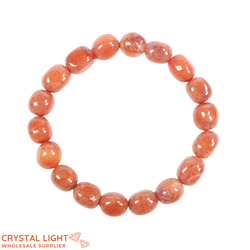 Tumble Bead Bracelets: Fire Agate Tumble Bracelet
