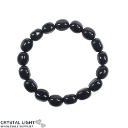 Tumble Bead Bracelets: Black Obsidian Tumble Bracelet