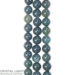 10mm Bead: Moss Agate Beads 10mm