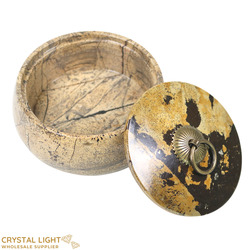 Bowls, Plates & Dishes: Picture Jasper Bowl with Lid