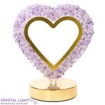 Heart Chip Lamp - Amethyst