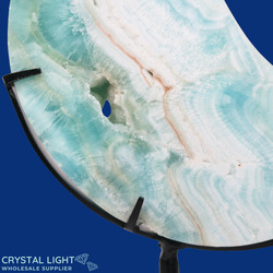 Display Pieces on Stand: Caribbean Calcite Moon on Stand