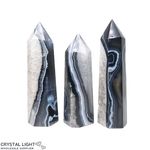 Black Agate Polished Point