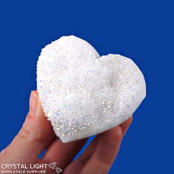 Hearts: Rainbow Aura Druse Heart