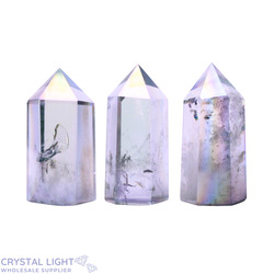 Polished Point Lots: Purple Aura Quartz Point Lot