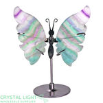 Rainbow Fluorite Butterfly on Stand