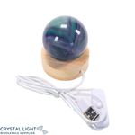 Fluorite Sphere on LED Stand