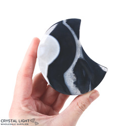 Other Shapes: Black Agate Druse Moon