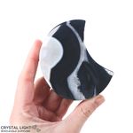 Black Agate Druse Moon