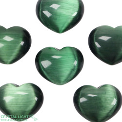 Hearts: Dark Green Cat's Eye Heart