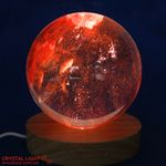 Strawberry Obsidian Sphere on LED Stand