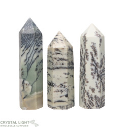 Polished Points By Quantity: Dendritic Jasper Point