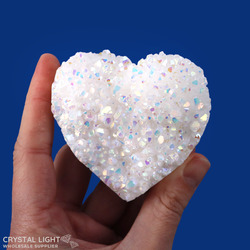 Hearts: Rainbow Aura Druse Heart