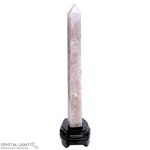 Blue Rose Quartz Point on Stand