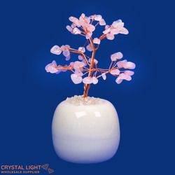 Small/Extra Small Trees: Rose Quartz Ceramic Tree