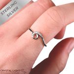 Natural Diamond Loop Ring