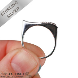Sterling Silver Rings: Natural Diamond Ring