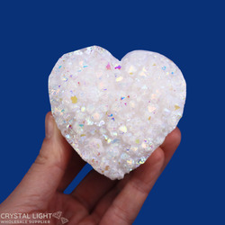 Hearts: Rainbow Aura Druse Heart