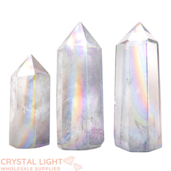 Polished Point Lots: Purple Aura Quartz Point Lot