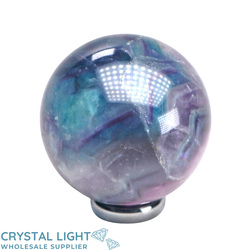 Spheres: Rainbow Fluorite Sphere /54mm