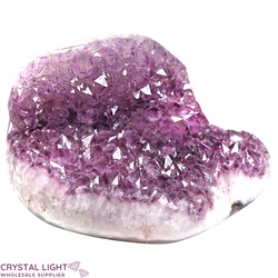 Single Druse Pieces: Amethyst Semi Polished Druse