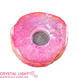 Candle Holders: Agate Flat Candle Holder