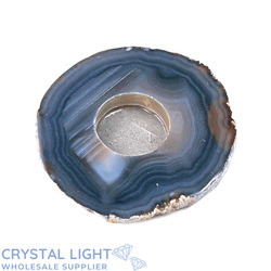 Candle Holders: Agate Flat Candle Holder