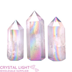 Polished Point Lots: Purple Aura Quartz Point Lot