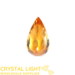 Faceted Shapes: Citrine Faceted Pear Shape (9.5ct)