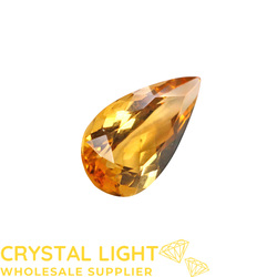 Cut Gemstones: Citrine Faceted Pear Shape (9.5ct)