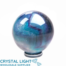 Spheres: Rainbow Fluorite Sphere /54mm