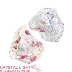 Crystal Specimen Lots: Pink Tourmaline with Aquamarine Specimen Lot