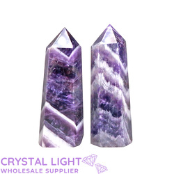 Polished Point Lots: Chevron Amethyst Point Lot