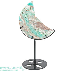 Display Pieces on Stand: Carribbean Calcite Moon on Stand