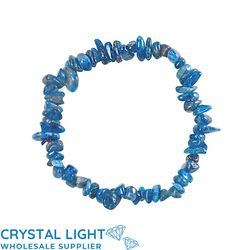 Chip Bead Bracelets: Blue Apatite Chip Bracelet
