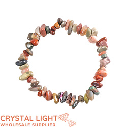 Chip Bead Bracelets: Polychrome Jasper Chip Bracelet