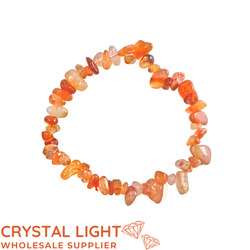Chip Bead Bracelets: Orange Agate Chip Bracelet
