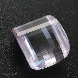 Cut Gemstones: Pale Amethyst Rounded Square