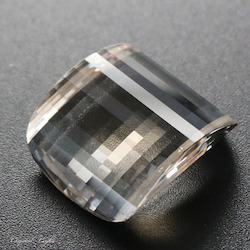 Cut Gemstones: Smokey Quartz Rounded Square Shape