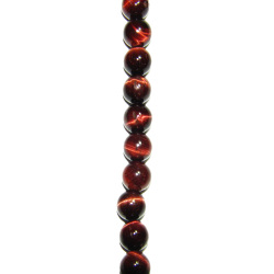8mm Bead: Red Tigers Eye 8 mm Round Beads