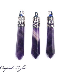 Terminated Pendant: Amethyst Long Pendant