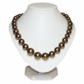 Shell Pearl Necklace Antique Brass