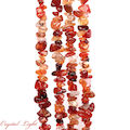 Orange Agate Chip Beads