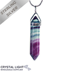 Terminated Pendant: Rainbow Fluorite DT Pendant