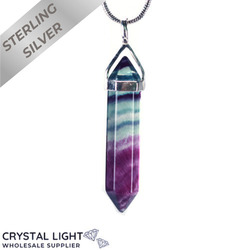 Terminated Pendant: Rainbow Fluorite DT Pendant