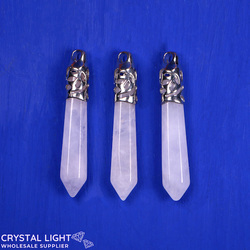 Terminated Pendant: Clear Quartz Long Pendant