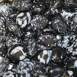 Tumbles by Weight: Snowflake Obsidian Tumble